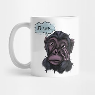 Number Pi and monkey Mug